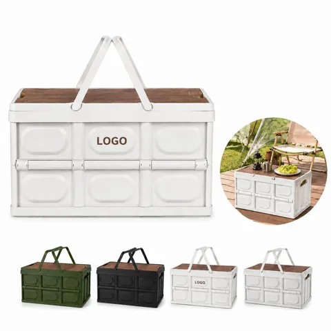 Foldable 30L Picnic Storage Bin with Handle