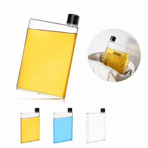 A5-Shaped Flat Transparent Water Bottle, Portable Creative 2