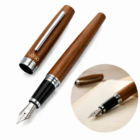 Customizable Wooden Fountain Pen with Smooth Nib for Everyday Use