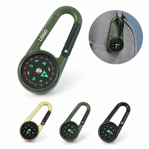 Keychain Survival Compass with Luminous Dial for Outdoor