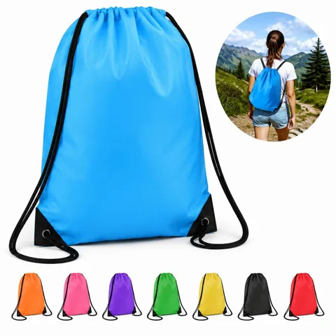 Washable Drawstring Backpack for Travel, School, Gym & 2