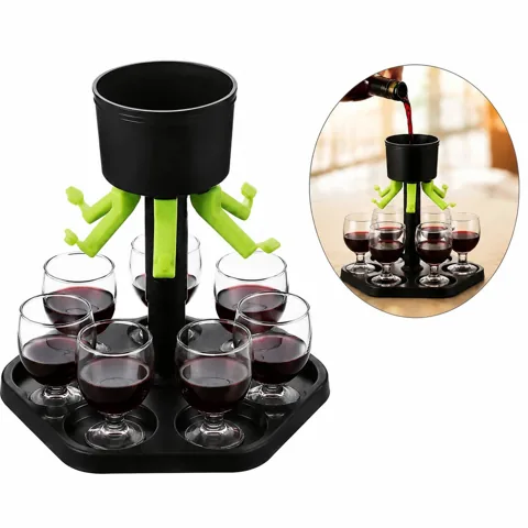 Hexagonal Wine Dispenser Set with Drip-Free Spout and More 2