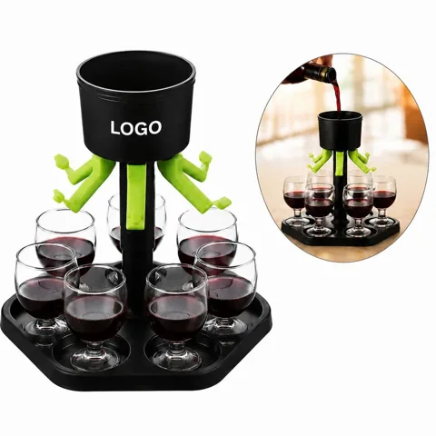 Hexagonal Wine Dispenser Set with Drip-Free Spout and More
