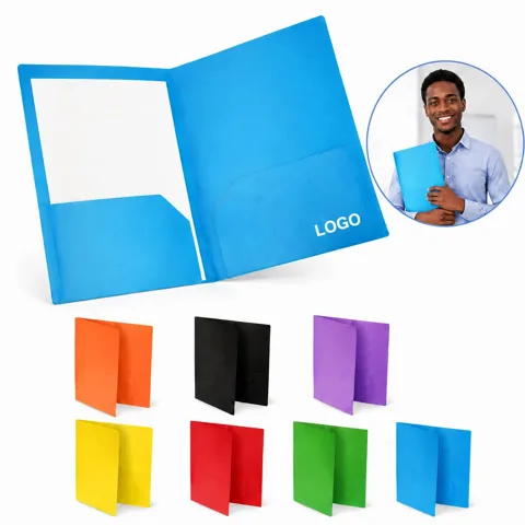 Plastic File Folder with 2 Pockets for Document Organization