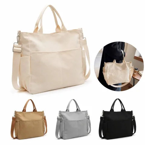 Minimalist Canvas Tote Bag Durable Everyday Carryall 2