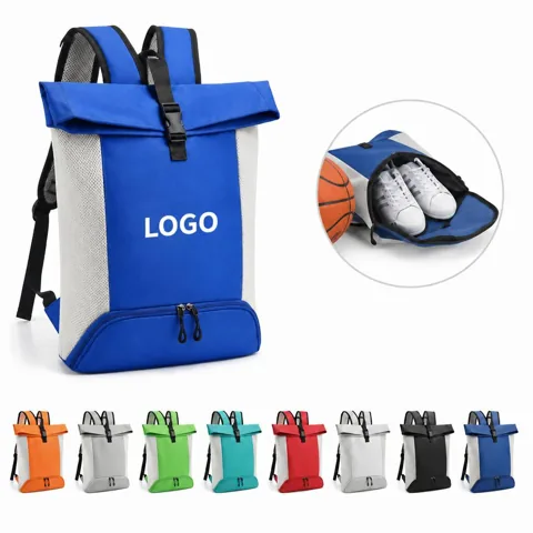 Large Sports Basketball Backpack with Shoe Compartment