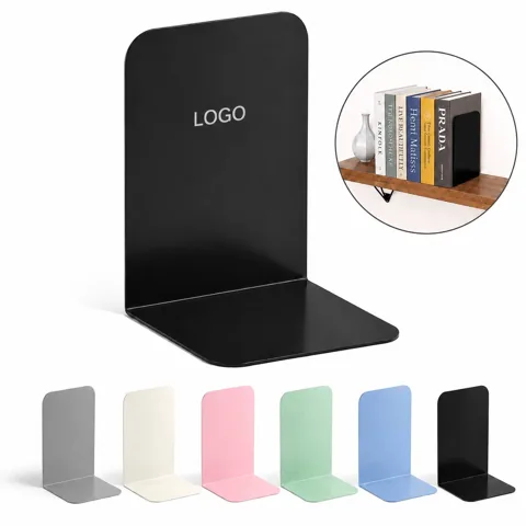 Sturdy Metal Bookends with Non-Slip Base for Shelves, Desks