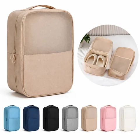 Foldable Shoe Storage Bag with Compartments for Travel and More 2