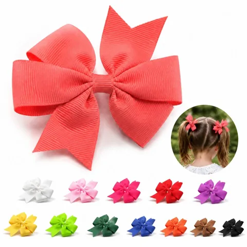 Mini Polyester Hair Bows for Girls Cheerleading Accessories 2