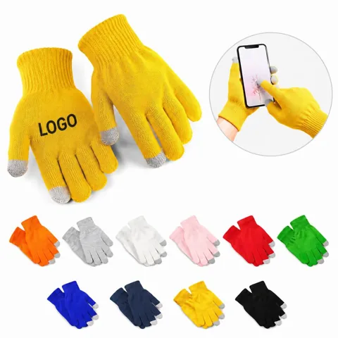 Touch Fiber Knit Work Gloves with Enhanced Grip