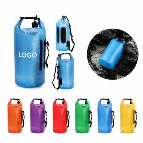 Clear Waterproof Dry Bag 2L Roll-Top for Outdoor Adventures