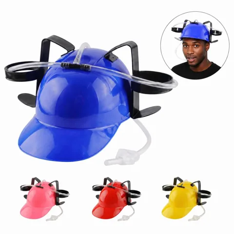 Hands-Free Dual-Controller Beer Hat with Straw Holder 2