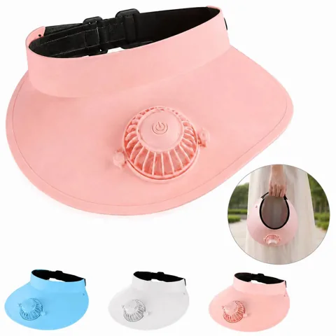 USB Rechargeable Fan Hat with 3 Speeds Hands-Free Cooling 2