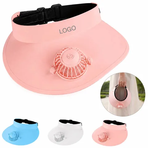 USB Rechargeable Fan Hat with 3 Speeds Hands-Free Cooling