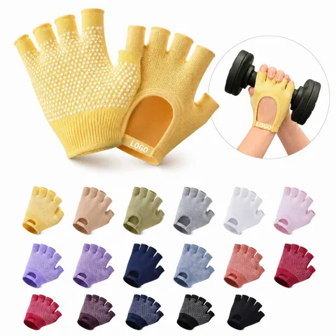 Non-Slip Silicone Dot Yoga Sport Gloves for Grip and More