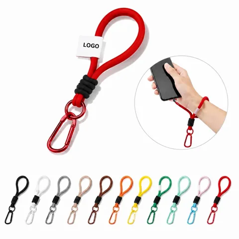 Nylon Braided Lanyard with Lock Latch Carabiner for Keys