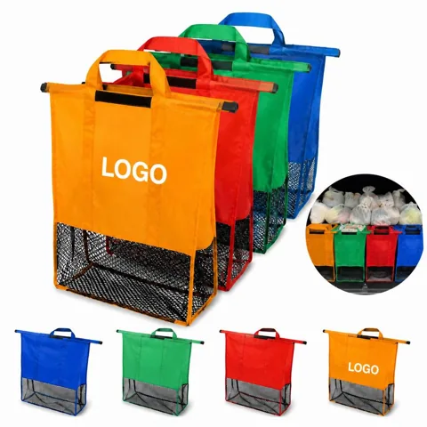 Foldable 4-Color Non-Woven Shopping Bag Set, Reusable 1