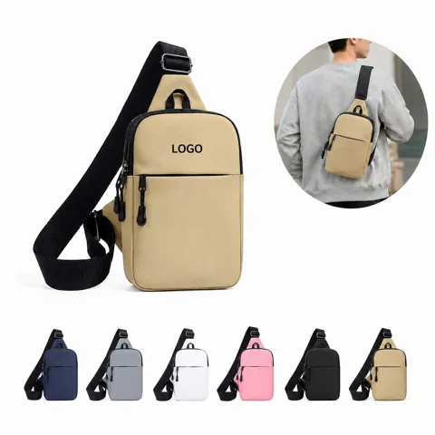 Water-Resistant Crossbody Chest Bag with Adjustable Strap