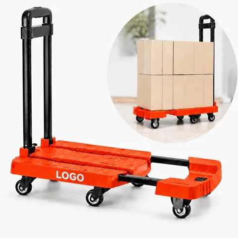 440 lb Folding Hand Truck Heavy Duty Steel Frame