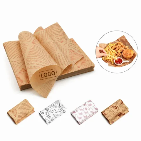 500 Pcs Non-Stick Greaseproof Wrapping Paper for Food