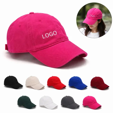 Unisex Cotton Baseball Cap with Adjustable Strap