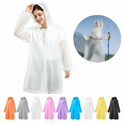 Heavy-Duty EVA Kids Raincoat Waterproof Lightweight Reusable 2
