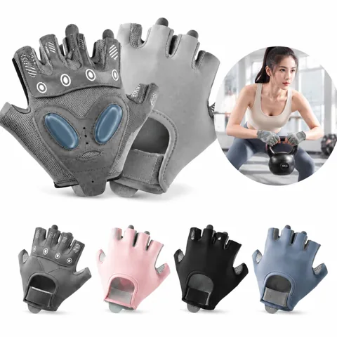 Anti-Slip Half Finger Gloves for Fitness with Silicone Grip 2
