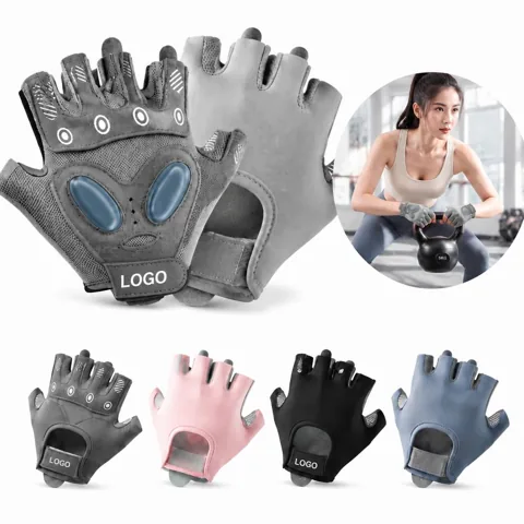 Anti-Slip Half Finger Gloves for Fitness with Silicone Grip 1