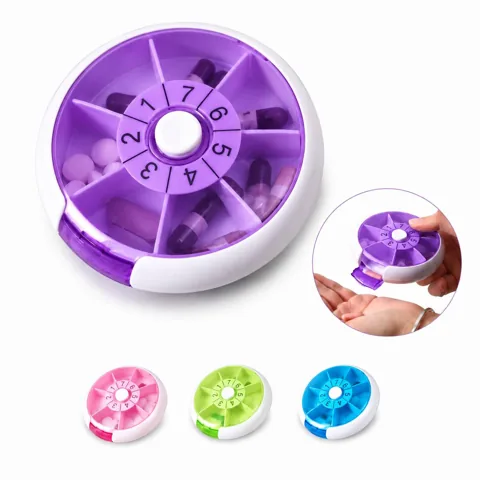 7-Day Rotating Pill Organizer with Daily Compartments 2