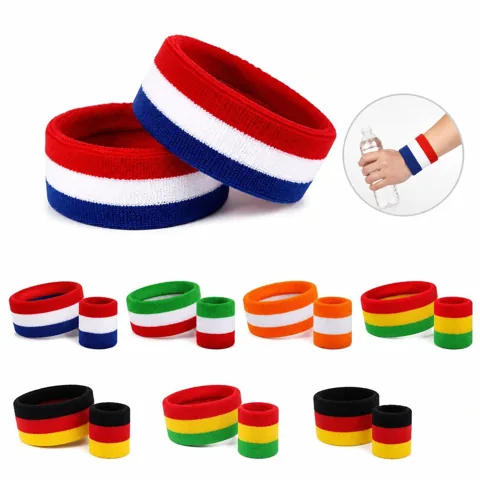 Quick-Dry Cotton Sports Headband & Wristband Set with Added Functionality 2