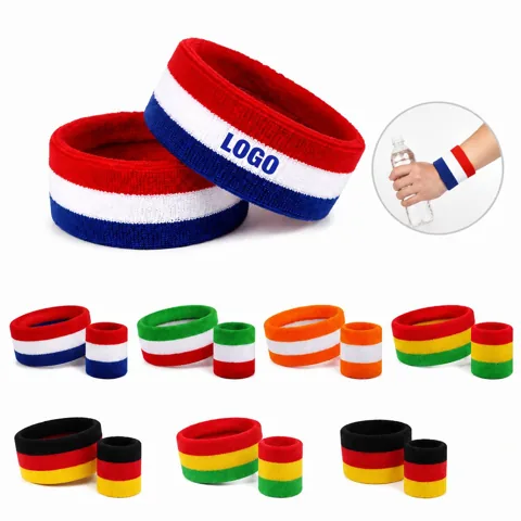Quick-Dry Cotton Sports Headband & Wristband Set with Added Functionality