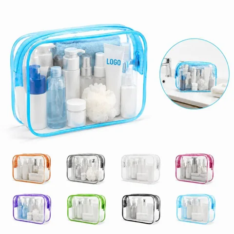 Clear Waterproof PVC Toiletry Bag for Travel and Daily Use