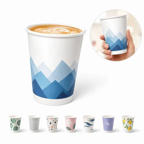 Eco-Friendly Kraft 12oz Hot Cups for Coffee, Tea & More 2
