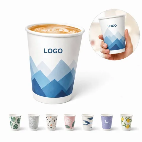 Eco-Friendly Kraft 12oz Hot Cups for Coffee, Tea & More