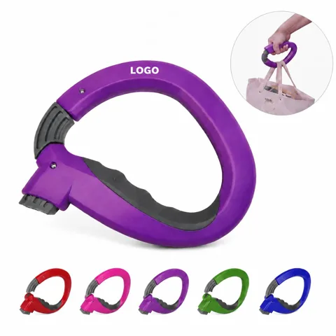 Ergonomic Press-Button Grocery Bag Handle with Padded Grip