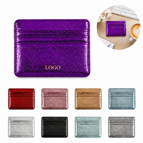 Slim Metallic Card Holder with Multiple Slots for Daily Use