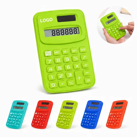 Solar Dual Power Mini Calculator Portable LCD Display