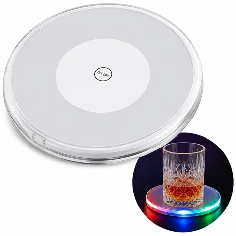 LED Acrylic Coaster with Touch Light for Drink Table 2