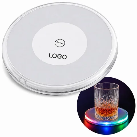 LED Acrylic Coaster with Touch Light for Drink Table
