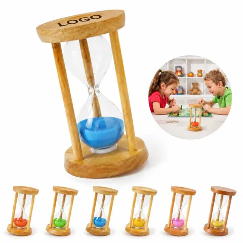 Natural Wood Hourglass Timer 10-30 Min Adjustable for Study
