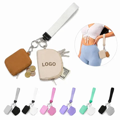 Detachable Dual Pouch Wristlet Wallet for Cards, Cash &