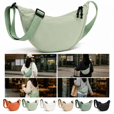 Mini Nylon Crossbody Bag with Adjustable Strap 2