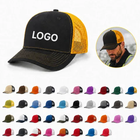 Vintage Embroidered Trucker Cap, Adjustable Snapback,