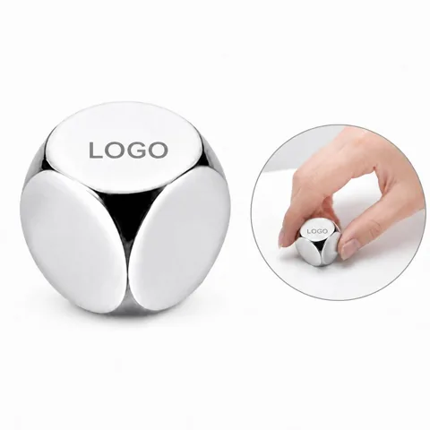 Custom Stainless Steel Game Dice 0.79 Inch with Engraved