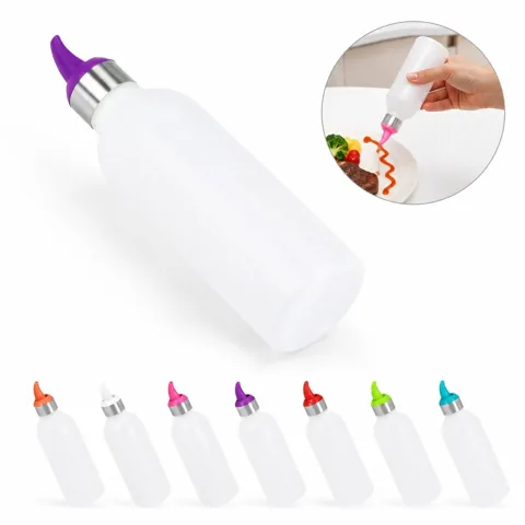 Arc-Nozzle Squeeze Bottle for Salad Dressing, Precision Tip 2