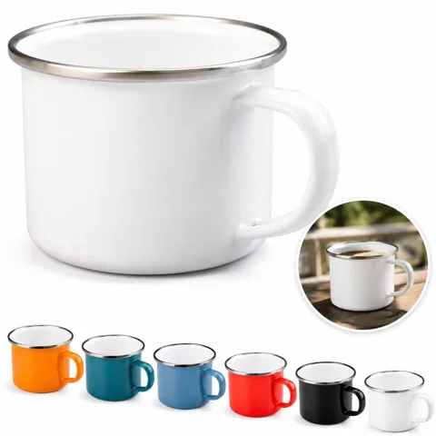 Durable Enamel Mug Cup for Coffee, Tea, Camping & Home 2