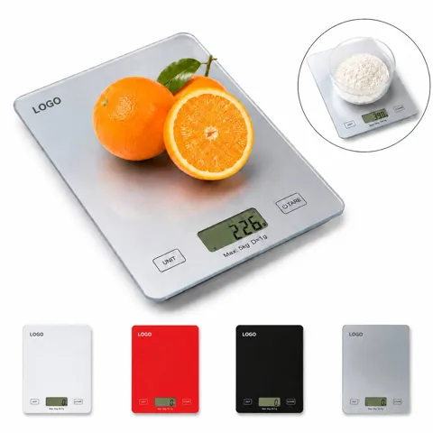 Stainless Steel Digital Kitchen Scale, Tempered Glass, 1g