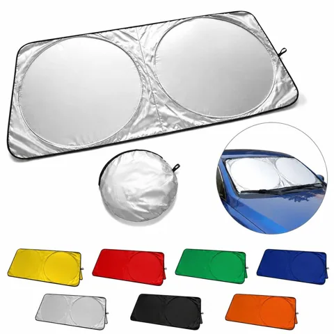 Foldable UV Reflective Car Windshield Sun Shade for Heat 2