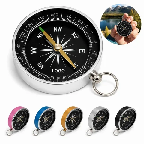 Aluminum Compass with Lanyard for Hiking, Camping, and More