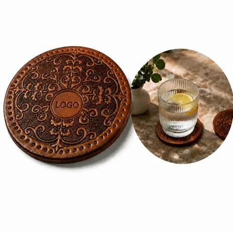 Genuine Leather Non-Slip Coaster for Drinks